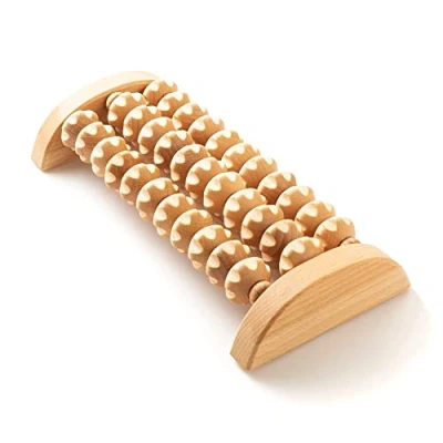 Imagen de tuuli Accessories masajeador rodillo de masaje para pies madera (26 x 12 cm)