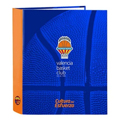 Imagen de Safta Valencia Basket Carpeta de Folio 4 Anillas, Color Azul/Naranja, 380x60x280 mm (512084657)
