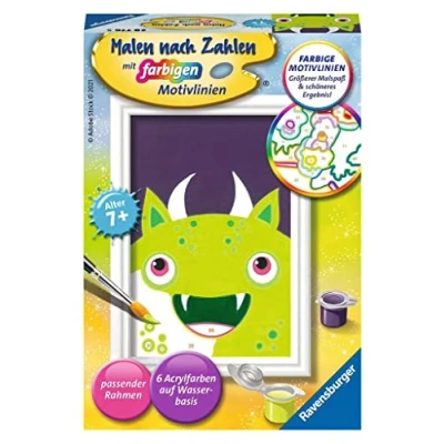 Imagen de Ravensburger CreArt 28776 Monster Pintura por números para niños a Partir de 7 años, Color Amarillo, Mittel