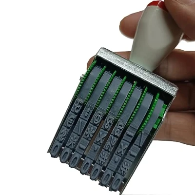 Imagen de WANLIAN Sellos de oficina 7 dígitos Sello numeración Ajustable,Sello Números goma mm,Tamaño impresión 43 x mm negro