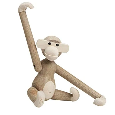 Imagen de Kay Bojesen Mono Figuras pequeñas 18,5 cm decoración navideña, Madera Clara