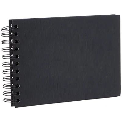 Imagen de Rössler Papier 1329452700 S.O.H.O. Álbum Wire O 195 x 145 mm, 40 páginas negras, negro, 1 unidad