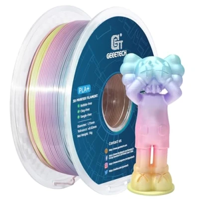 Imagen de GEEETECH Filamento PLA 1.75mm Multicolor,Impresora 3D 1KG Carrete,Rainbow silk light color