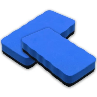 Imagen de 2 Piezas Borrador Pizarra Blanca,Borrador Blanca Magnetico,Esponja para Magnético EVA,para Pizarras Magnéticas,Pizarras de Escritura,10.5 * 5.5cm (Azul)