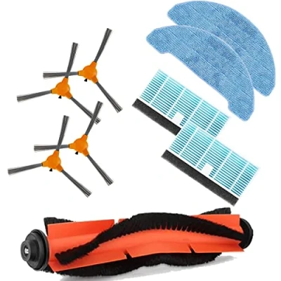 Imagen de GYing Kit de accesorios repuesto para Laresar Grande 1 robot aspirador, 4 cepillos laterales + filtros HEPA cepillo rodillo principal 2 paños fregona