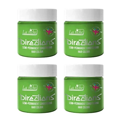 Imagen de 4 x La Riche Directions Semi Permanent Hair Color Bote de 100 ml (Spring Green)