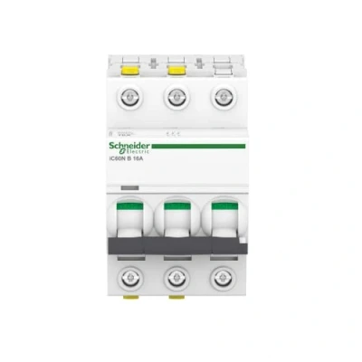 Imagen de Schneider Electric A9F03316 Disyuntor de Circuito iC60N, 3P, 16A, B características, 16 amperios, 3 Polig