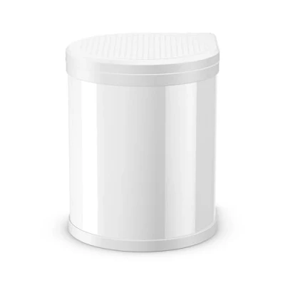 Imagen de Hailo 3555 001 Compact Box 15 Cubo de La Basura, Opción Montaje en Pared, (15 litros), Color Blanco