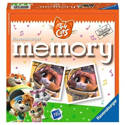 Imagen de Ravensburger 44 Cats Gatos Juego Memory, 72 Tarjetas, Edad Recomendada 4+, Multicolor (20451)