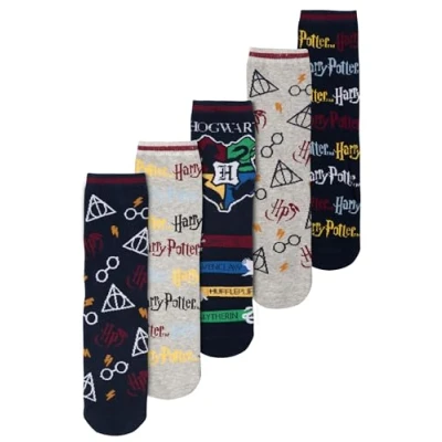 Imagen de Harry Potter Hogwarts 40 45 Pack de 5 pares calcetines para hombre, multicolor, 45,