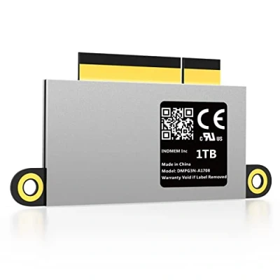 Imagen de INDMEM Unidad SSD NVMe PCIe de 1 TB compatible con MacBook Pro 2016 y 2017 33 cm (13 pulgadas) A1708 (EMC 3164/2978) sin Touch Bar