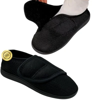 Imagen de OrtoPrime Zapatillas Ortopédicas Mujer y HOMBRE Zapatos PIES Anchos Calzado de Ancho Especial HINCHADOS estar por Casa TALLA M 41 42