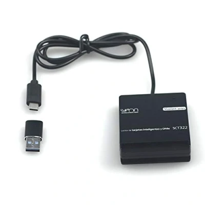 Imagen de Lector de tarjetas Sveon SCT322, DNI, USB C, Negro