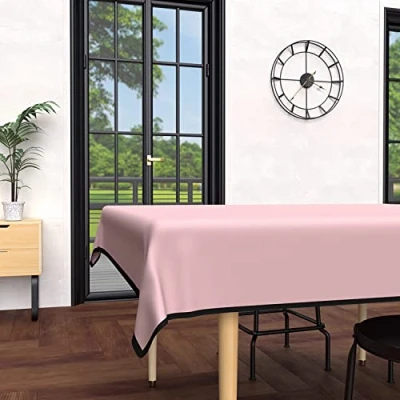 Imagen de Soleil d&#039;ocre Mantel Boheme Antimanchas de Microfibra Lavada, Rectangular, Rosa (Viejo), 140 x 240 cm