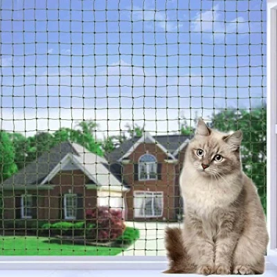 Imagen de Tatamiyya Red para Gatos balcón, Reforzada con Alambre, 2 x 3 m, Resistente a mordeduras y roturas, los Rayos UV la Intemperie, Balcones Ventanas (Verde Oliva)