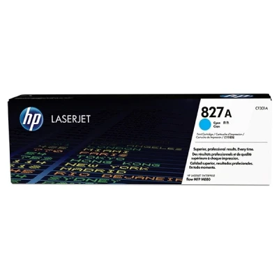 Imagen de HP 827A CF301A, Cian, Cartucho Tóner Original, de 32.000 páginas, para impresoras Color LaserJet Enterprise Flow M880z y M880z+