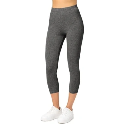 Imagen de Merry Style Leggins Deportivos para Mujer Pantalones Piratas Suaves Elásticos Leggings de Algodón 3/4 Mallas Confortables MS10 199 (Melange Oscuro, XXL)