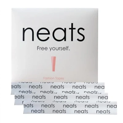 Imagen de NEATS cinta de moda, 48 tiras doble cara para ropa y cuerpo, adhesiva transparente, agradable a la piel, Transparente