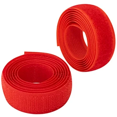 Imagen de AERZETIX C65912 Cinta/rollo de scratch 20mm 1 metro auto agarre organizador/sujetacables tira enganche bolsa prenda correa color: rojo en poliamida y poliéster