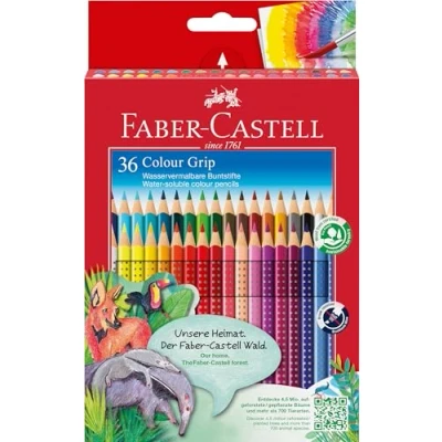 Imagen de Faber Castell 112442 Estuche de cartón con 36 ecolápices Grip colores, multicolor