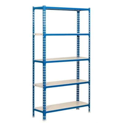 Imagen de Simon Rack Estanterias Metalicas, 1800x900x400 mm, 5 Estantes, 180 kg de Punto Flexión, Estantería Industrial, Azul/Blanco Simonclick