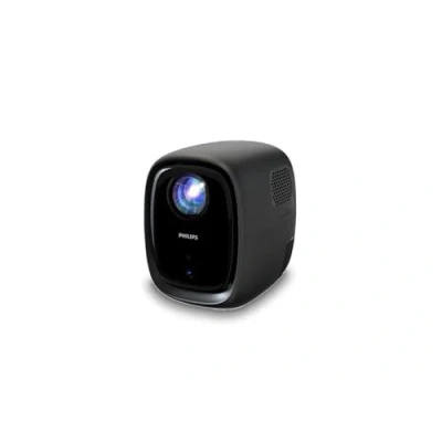 Imagen de Philips, Neopix 130, Proyector de cine en casa, Corrección imagen avanzada, Full HD 720p, Fuente luz LED Modo espejo Wi FI, sonido estéreo, sistema operativo conectado, negro
