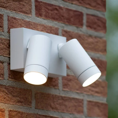 Imagen de Lucide TAYLOR Foco de pared Fuera 2xGU10 IP54 Blanco