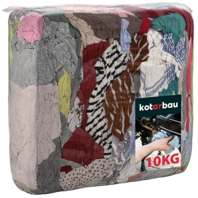 Imagen de KOTARBAU® paños de limpieza para taller, 10 kg, franela algodón, coche, industriales, trapos cocina, chimenea, juego