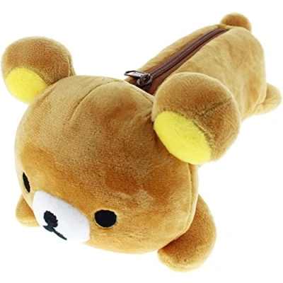 Imagen de Rilakkuma Estuche de felpa escolar para bolígrafos Suministros Papelería regreso a clases y regalos.., Brown, moderno