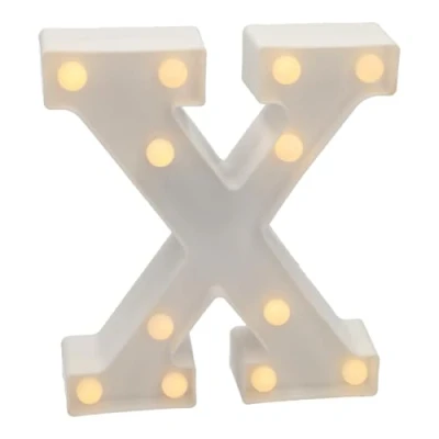 Imagen de JANDEI letras led iluminadas, letra X con luz blanca cálida, luces decoración y ambiente, nocturna bodas, cumpleaños, escaparates, números (funcionan pilas)