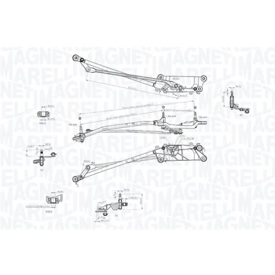 Imagen de MAGNETI MARELLI 085570758010 Varillaje de Limpiaparabrisas delante VOLKSWAGEN: Touareg I