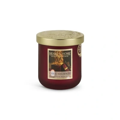 Imagen de HEART &amp; HOME Vela perfumada a base de cera natural soja para el hogar Tarro mágico Navidad Duración combustión 30 h Regalo, decoración y perfume cristal