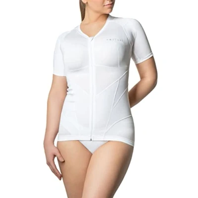 Imagen de Relaxsan Posture 6070 RP (Blanco L) Corrector Postura Espalda para Mujer, Camiseta Transpirable