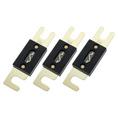 Imagen de BOJACK 30 Amp 32 VDC ANL Fusible de hoja para sistema audio y video coche(Paquete 3 piezas)
