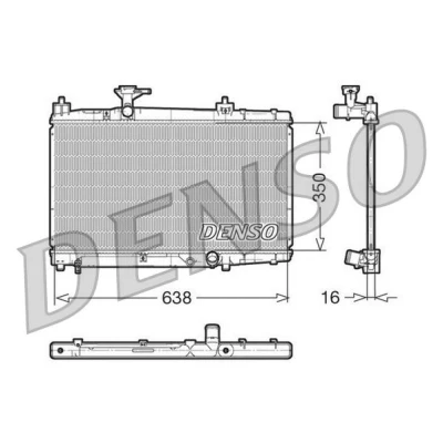 Imagen de DENSO DRM50007 Radiador, refrigeración del motor Aluminio 638 350 16 TOYOTA: Yaris I Hatchback