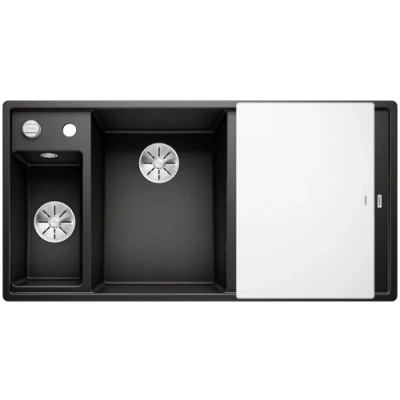 Imagen de Blanco 525848 Fregadero de Cocina Granito, Negro, 60 cm Unterschrank