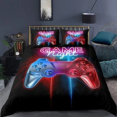 Imagen de Juego de Funda edredón para Cama Individual, Doble, Fauna oceánica niñas, niños y Verano con Almohada de, Sx5852lyp,