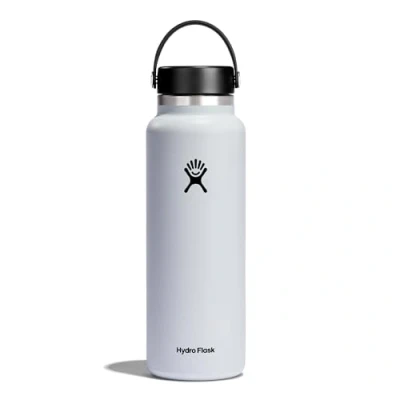 Imagen de Hydro Flask Wide Mouth Botella de Agua 1180 ml (40 oz) Acero Inoxidable con Aislamiento al Vacío y Tapa a Prueba Fugas Revestimiento en Polvo White