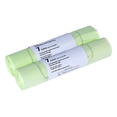 Imagen de The Caddy Company compostables de Cocina con asa Amarre 7 litros, 100 Bolsas, Verde, 21 x 10 5 cm, 2 Pack