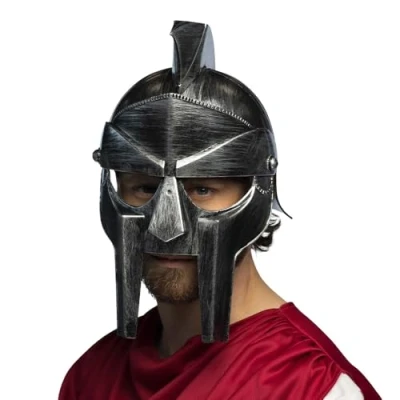 Imagen de Boland 01388, Casco de Gladiador Romano, Unisex adulto, Plateado, Talla única