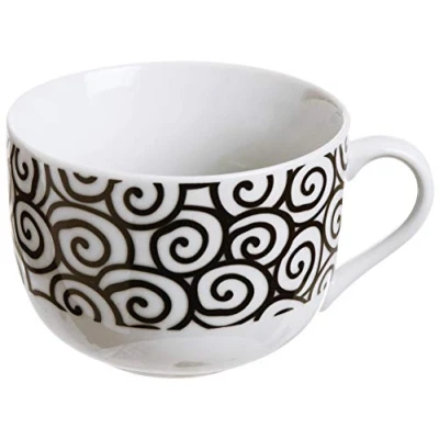 Imagen de Excelsa Magic Black Jumbo Taza de porcelana, multicolor, 14 x 8 cm, modelos surtidos, 1 unidad