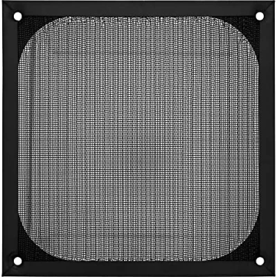 Imagen de InLine 33372S Rejilla de ventilación (Filtro Aluminio, 140 x mm), Color Negro