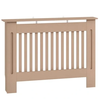 Imagen de HOMCOM Cubre Radiadores Cubierta de Radiador Moderna Cubreradiador MDF para Sala Estar Dormitorio 112x19x81cm Madera Natural