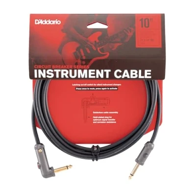 Imagen de D&#039;Addario PW AGLRA 10 Conmutador Interruptor de Circuito Cable Instrumento con Cierre, Negro