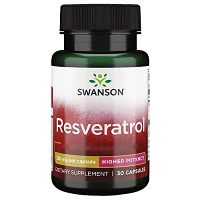 Imagen de Swanson, Resveratrol, 250mg, 30 Cápsulas, Alta Dosis, Probado en Laboratorio, Sin Soja, Gluten, No GMO