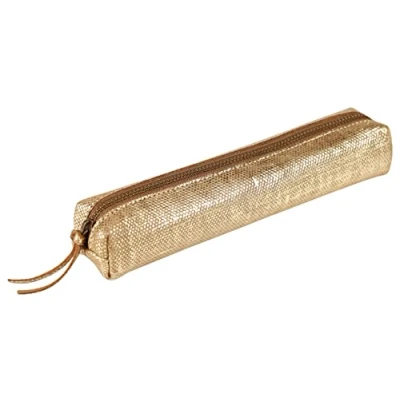 Imagen de Clairefontaine 410030C Estuche Slim Kleo Pathra 19,5 x 2,5 4 cm, piel de cordero, bronce