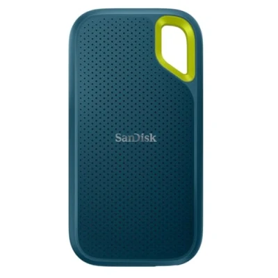 Imagen de SanDisk 2TB Extreme SSD portátil, USB C, Memoria de estado sólido NVMe externa, hasta 1050 MB/s, Clasificación IP65 resistencia al agua y polvo Monterey