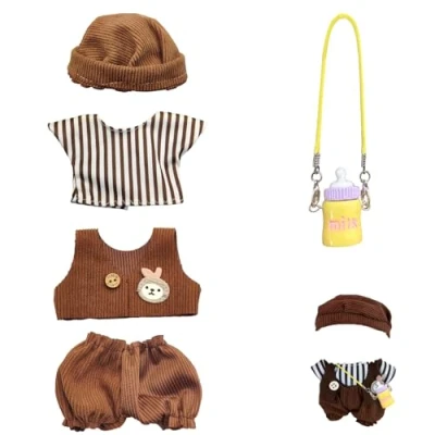 Imagen de AOMAIGAD Ropa de muñeca 17 cm, Labubu Ropa, Peluche cm para Labubu, Disfraces muñecas Niños y Niñas Los Mejores Regalos (B No Incluido con Juguetes Felpa)