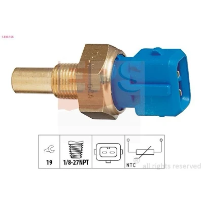 Imagen de EPS 1.830.156 Sensor de Temperatura del Refrigerante Made in Italy OE Equivalent verde FORD: Transit Mk4 Furgón, FIESTA 4, Mk3 Furgón