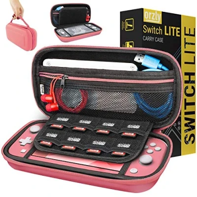 Imagen de Funda de Transporte para Nintendo Switch Lite, Protectora Dura Viaje Llevar la Consola Lite (2019) y Sus Accesorios (Coral)